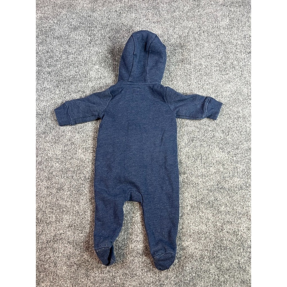 Baby Gap Quilted Sherpa Bunting One-piece 0-3 Months Blue Teddy Bear Core